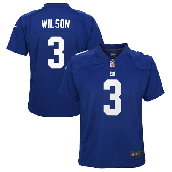 Youth Nike Russell Wilson Royal New York Giants Game Jersey