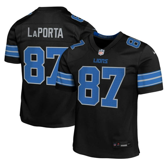 Youth Nike Sam LaPorta Black Detroit Lions Game Jersey