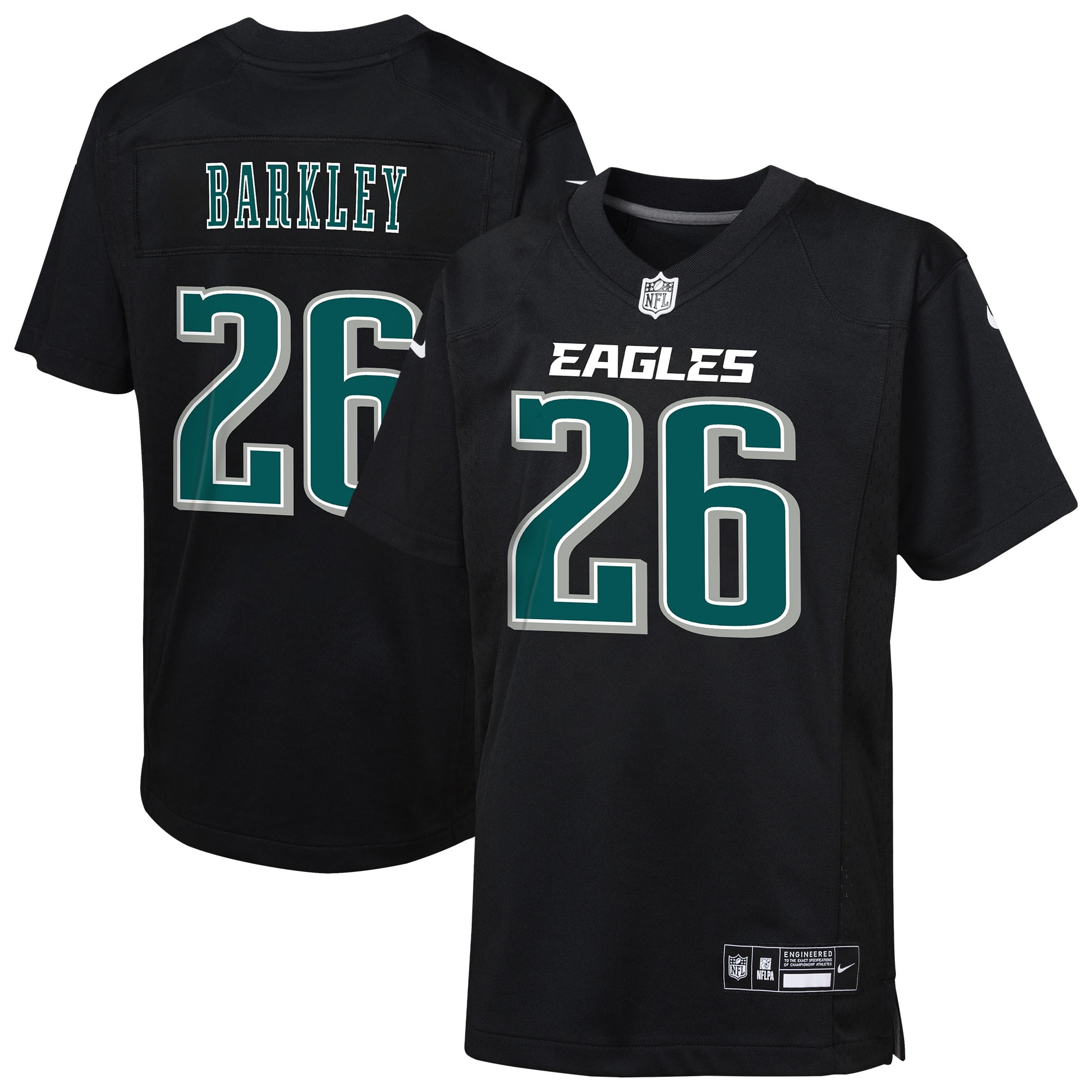 Youth Nike Saquon Barkley Carbon Black Philadelphia Eagles Fashion Game Jersey - Walmart.com