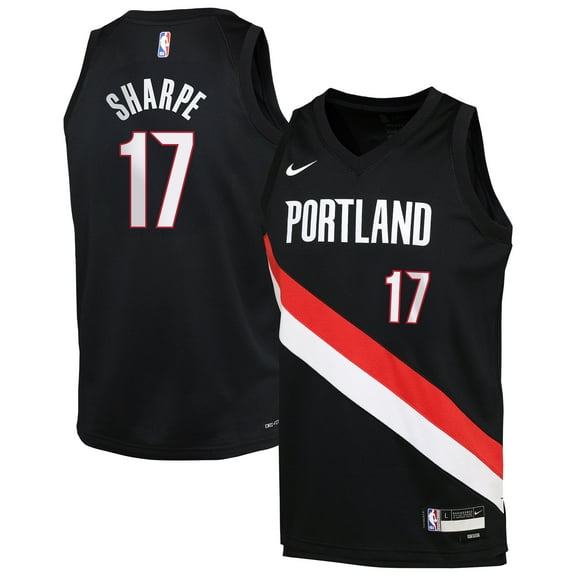 Youth Nike Shaedon Sharpe Black Portland Trail Blazers Icon Edition Swingman Jersey