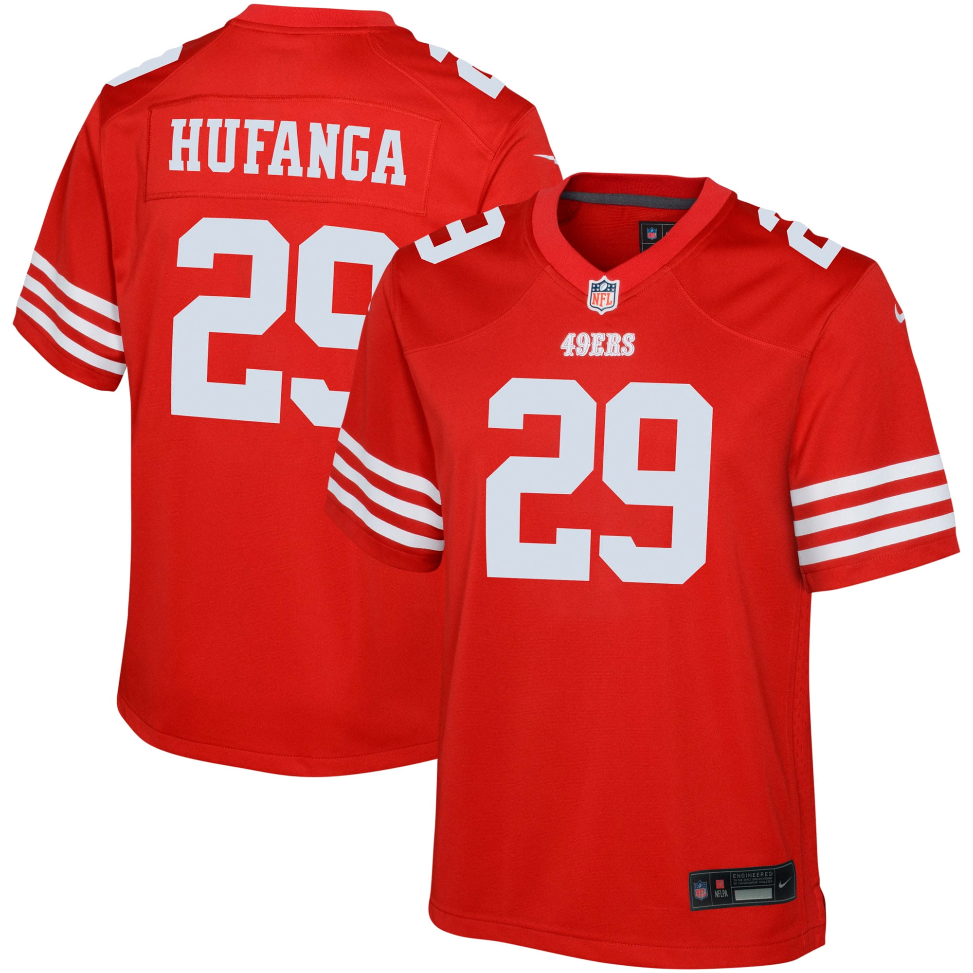 ユニフォーム San Fransisco 49ers NFL Jersey Hufanga Youth Nike Talanoa Hufanga Scarlet San Francisco 49ers Game Jersey