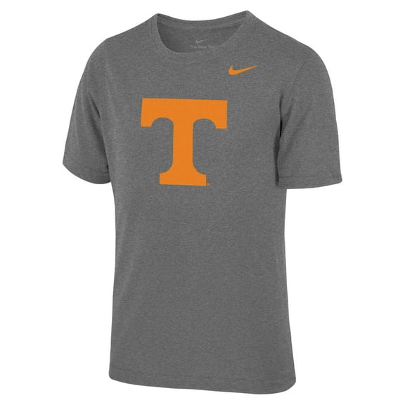 Youth Nike Tennessee Volunteers Heather Gray Logo Legend Performance T-Shirt