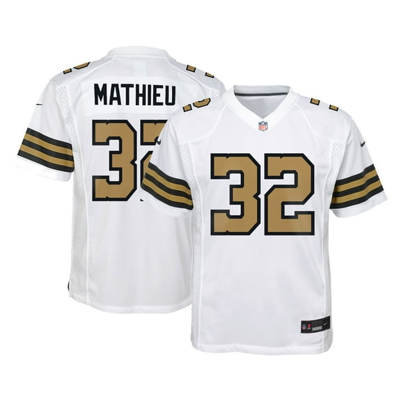 Youth Nike Tyrann Mathieu White New Orleans Saints Game Jersey