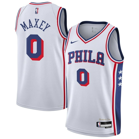 Youth-Nike Tyrese Maxey White Philadelphia 76ers Association Swingman Jersey