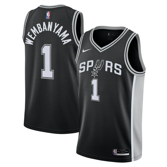 Youth Nike Victor Wembanyama Black San Antonio Spurs Swingman Jersey - Icon Edition
