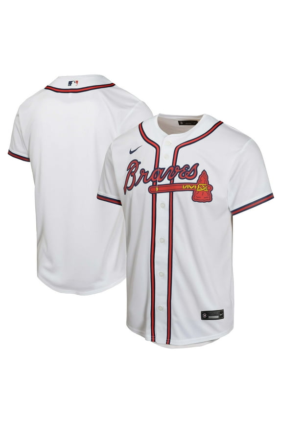 Youth Nike White Atlanta Braves Home Game Jersey