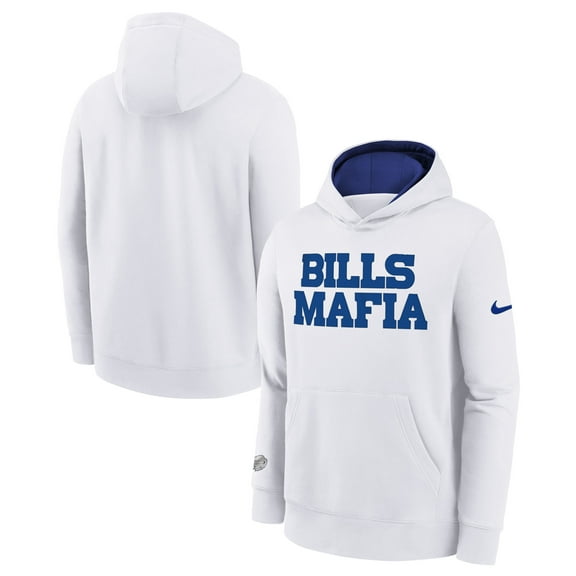 Youth Nike White Buffalo Bills 2025 Rivalries Collection Club Hoodie
