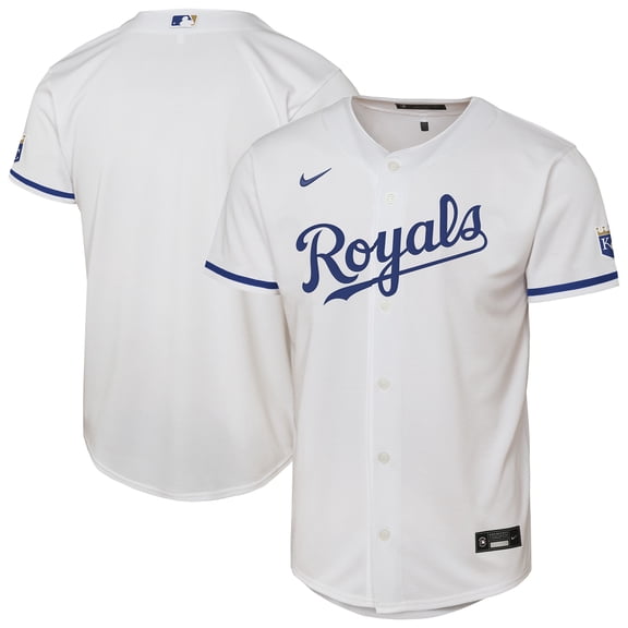 Youth Nike White Kansas City Royals Home Stadium Jersey
