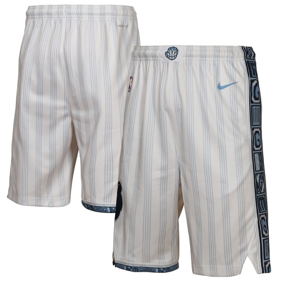 Youth Nike White Memphis Grizzlies 2025/26 City Edition Swingman Performance Shorts