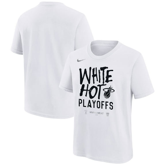 Unisex Nike White Miami Heat 2024 NBA Playoffs Mantra T-Shirt