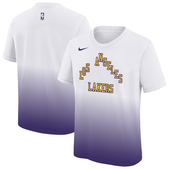 Youth Nike White/Purple Los Angeles Lakers 2025/26 City Edition Max90 T-Shirt