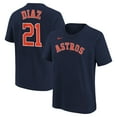 thumbnail image 1 of Youth Nike Yainer Diaz Navy Houston Astros Name & Number T-Shirt, 1 of 3