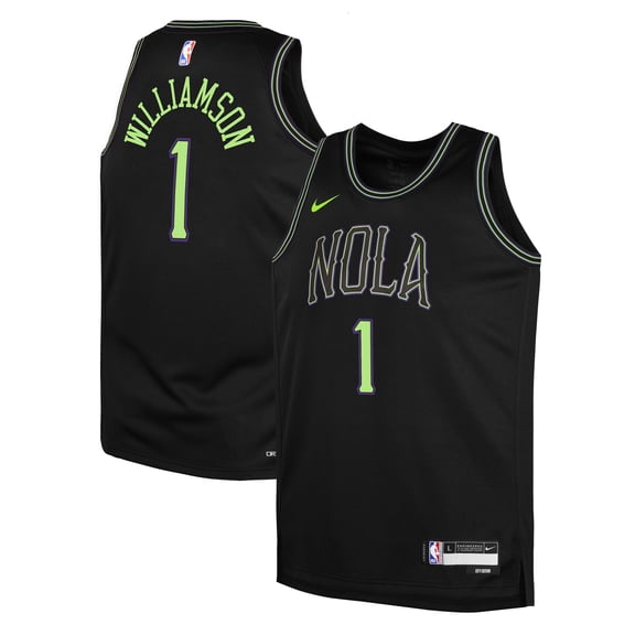 Youth Nike Zion Williamson Black New Orleans Pelicans 2025/26 City Edition Swingman Jersey