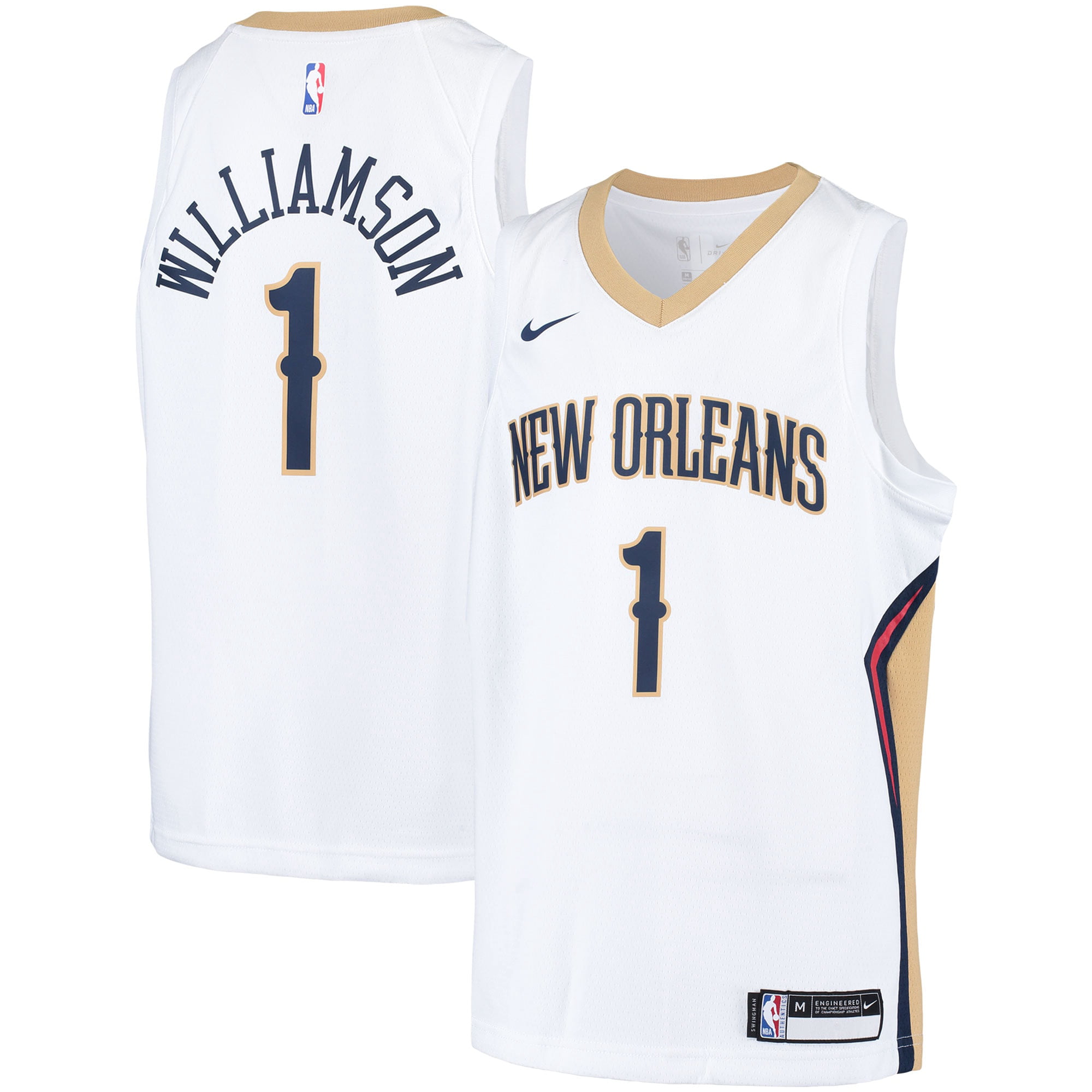 Unisex Nike Zion Williamson White New Orleans Pelicans Swingman Jersey - Association Edition Size: 3XL