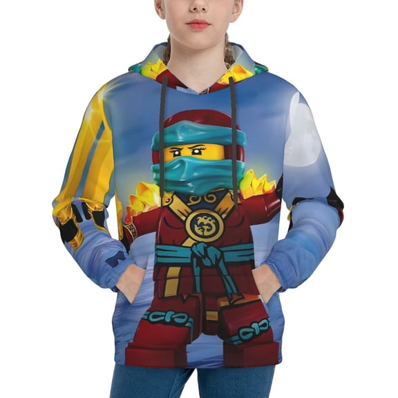 Youth NinJago Hoodies Boys & Girls Hooded Sweatshirt Over 7 Years Kids Pullover Long Sleeve Hoody Tops