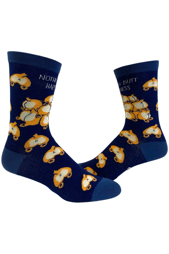 Youth Nothing Butt Happiness Socks Funny Pet Dog Butt Graphic Novelty Footwear