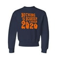thumbnail image 1 of Youth Nothing Is Scarier Than 2020 Funny Ghost Halloween Crewneck Sweatshirt, 1 of 1