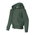 thumbnail image 1 of Youth NuBlend® Fleece Full-Zip Hooded Sweatshirt - FOREST GREEN - S, 1 of 3