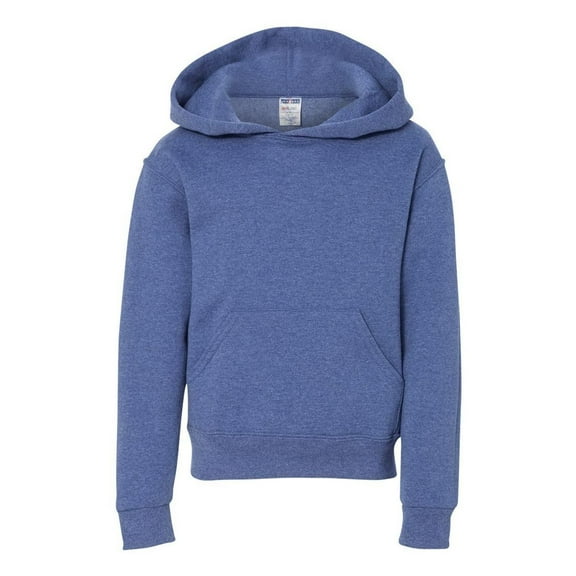 Youth NuBlend® Fleece Pullover Hooded Sweatshirt - VINT HTR BLUE - M