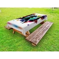thumbnail image 1 of Youth Outdoor Tablecloth, Happy People Teenagers Jumping and Bubbles in Vibrant Colors Partying with Friends, Decorative Washable Fabric Picnic Tablecloth, 58 X 104 Inches, Multicolor, by Ambesonne, 1 of 2