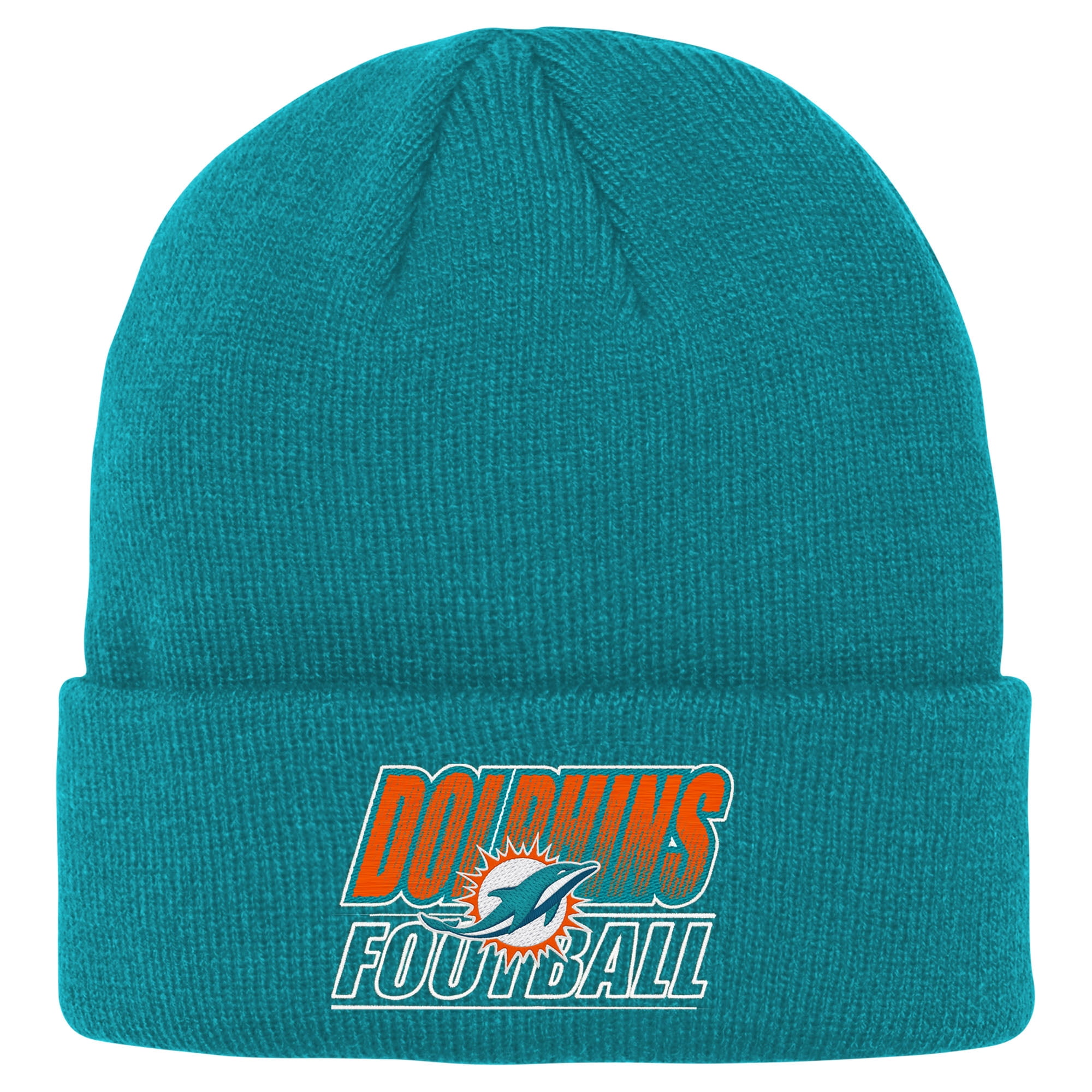 Miami Dolphins REPEATER SCRIPT Knit Beanie Hat by New Era