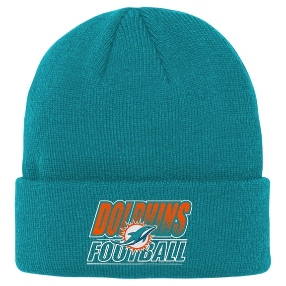 Youth Outerstuff  Aqua Miami Dolphins Team Gradient Cuffed Knit Hat