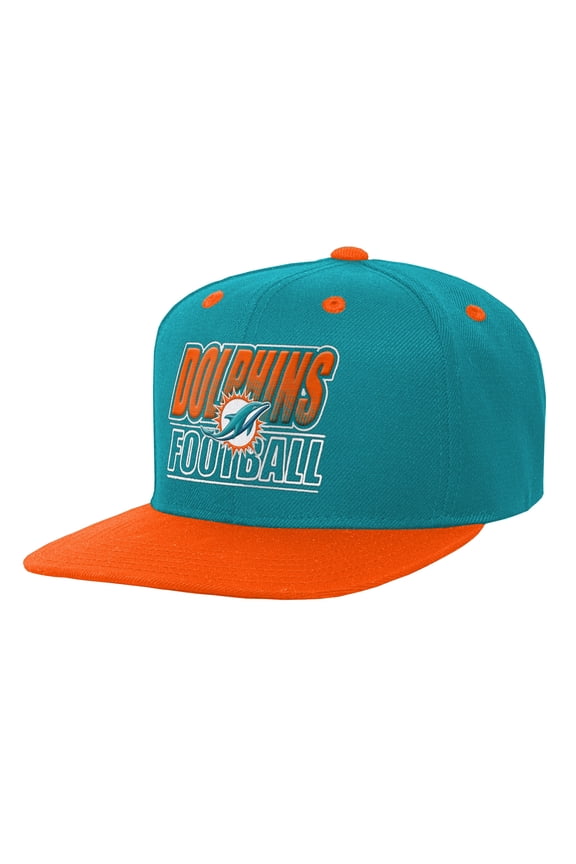 Youth Outerstuff Aqua Miami Dolphins Team Gradient Deadstock Snapback Hat