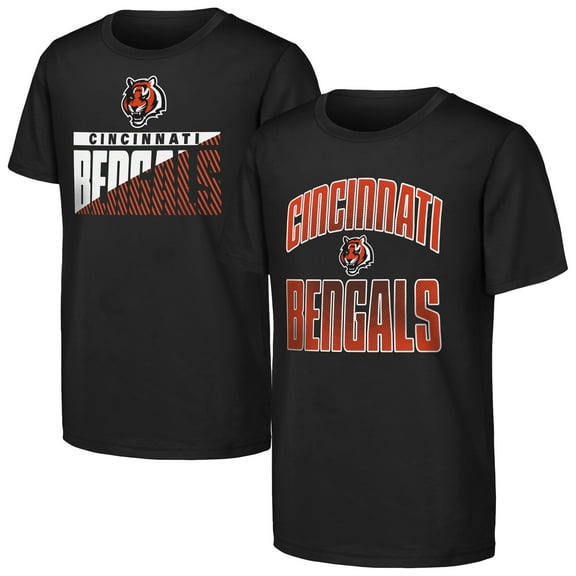 Youth Outerstuff Black Cincinnati Bengals Never Quit 2-Pack T-Shirt Set