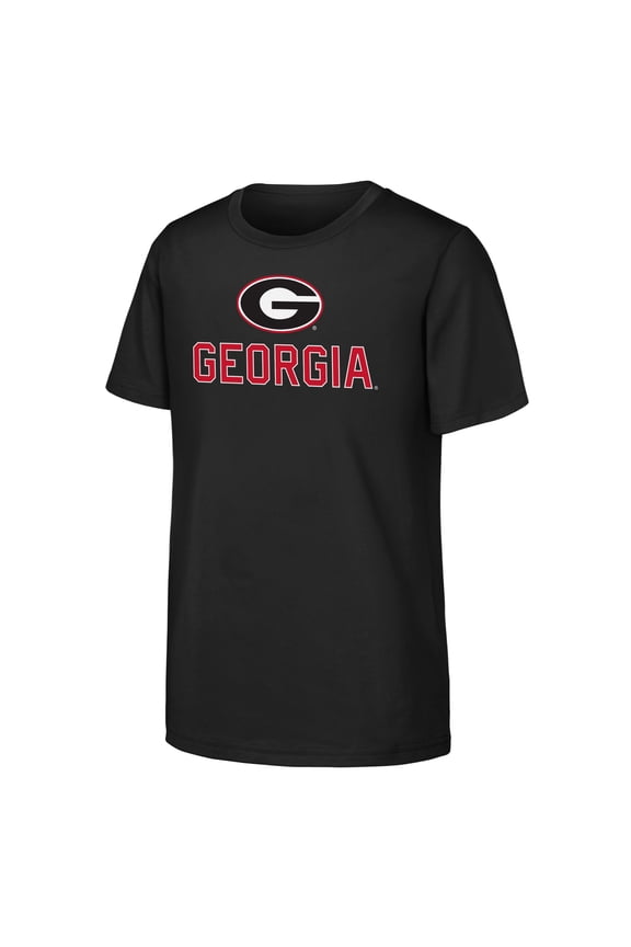 Youth Outerstuff Black Georgia Bulldogs Primary Logo T-Shirt