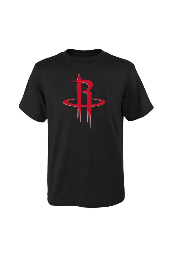 Youth Outerstuff Black Houston Rockets Primary Logo T-Shirt