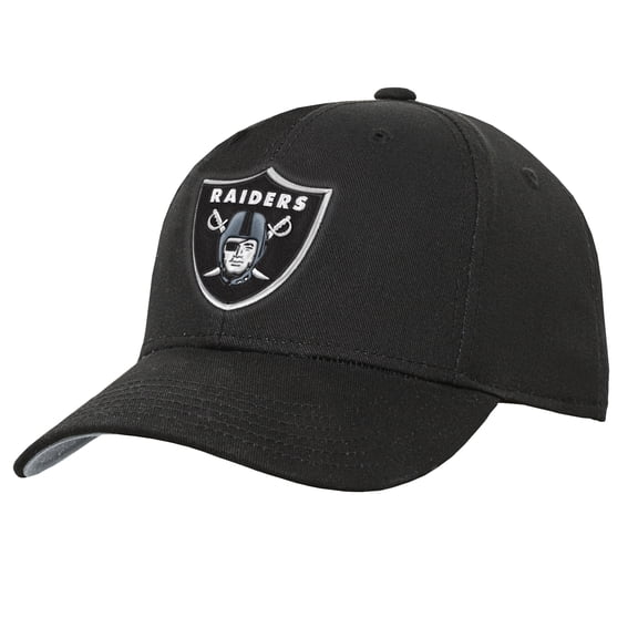 Youth Outerstuff Black Las Vegas Raiders Pre-Curved Snapback Hat