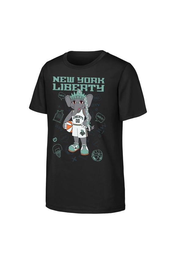 Youth Outerstuff  Black New York Liberty Iconic Ellie T-Shirt