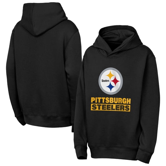 Youth Outerstuff Black Pittsburgh Steelers Back to Basics Hoodie