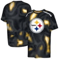 thumbnail image 1 of Youth Outerstuff Black Pittsburgh Steelers End Zone Dri-Tek T-Shirt, 1 of 3