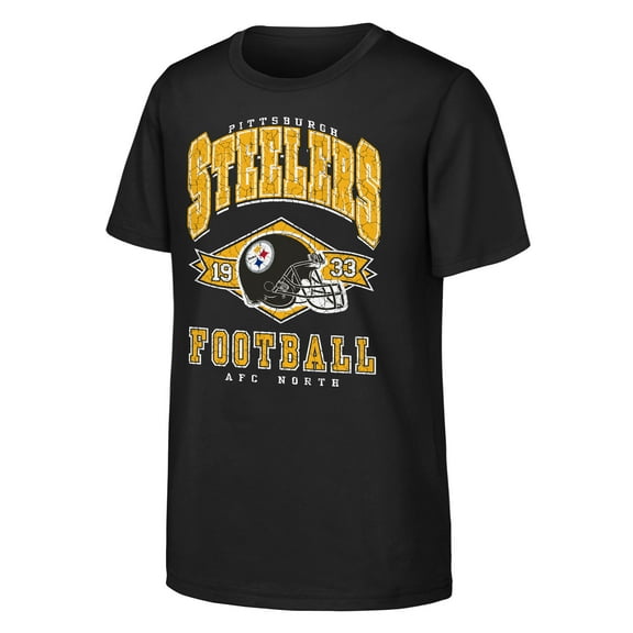 Youth Outerstuff  Black Pittsburgh Steelers Kick Off T-Shirt