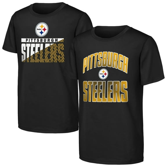 Youth Outerstuff Black Pittsburgh Steelers Never Quit 2-Pack T-Shirt Set