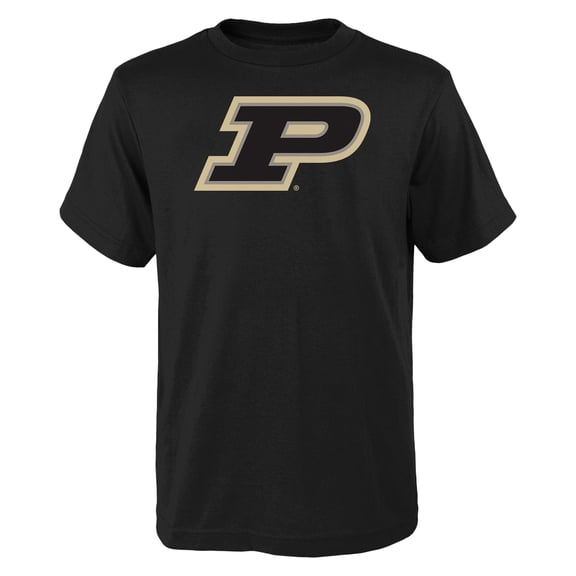 Youth Outerstuff Black Purdue Boilermakers Primary Logo T-Shirt