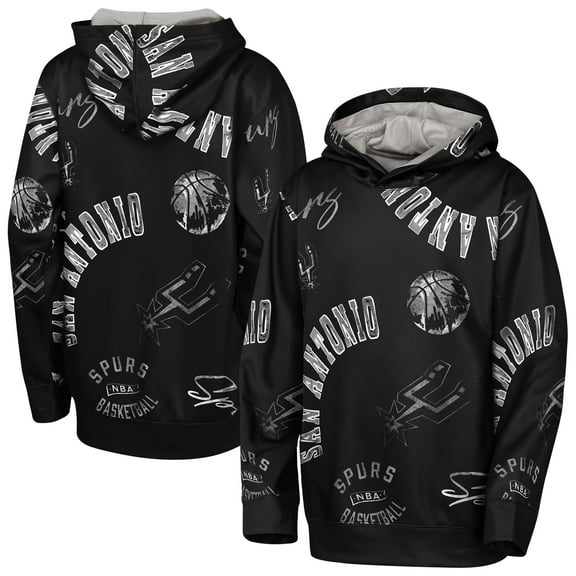 Youth Outerstuff  Black San Antonio Spurs Moving Violation Hoodie