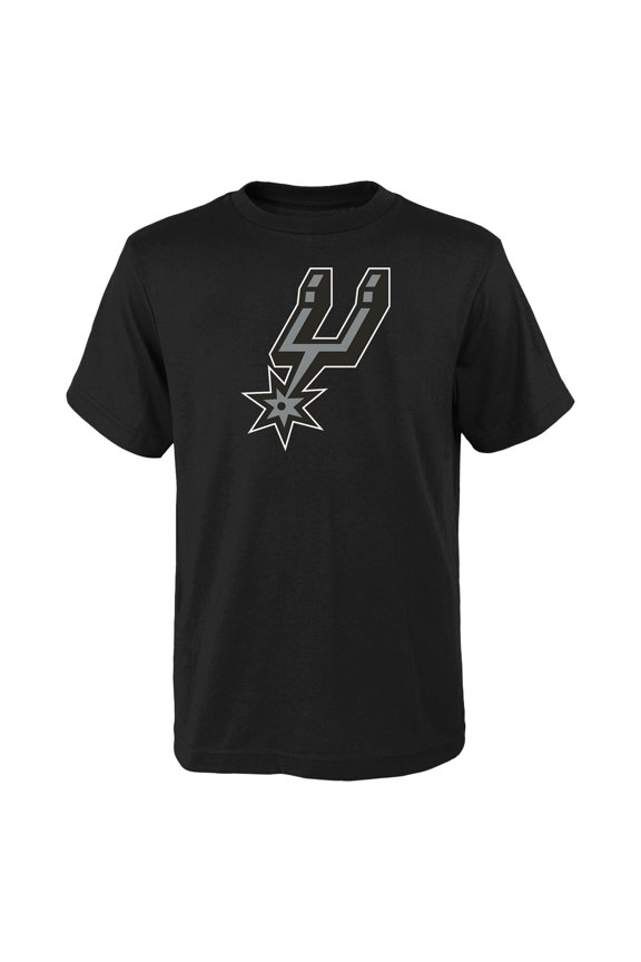 Youth Outerstuff Black San Antonio Spurs Primary Logo T-Shirt