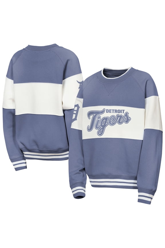Youth Outerstuff  Blue Detroit Tigers Ultimate Pastels On Base Sweatshirt