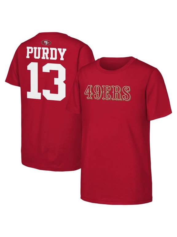 Youth Outerstuff Brock Purdy Scarlet San Francisco 49ers Name & Number T-Shirt