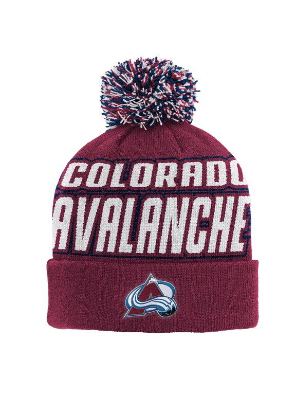Youth Outerstuff Burgundy Colorado Avalanche Cuffed Knit Hat with Pom