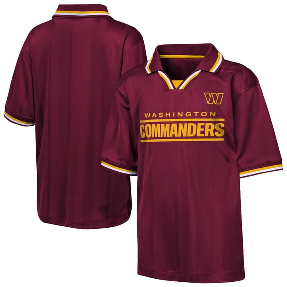 Youth Outerstuff Burgundy Washington Commanders Stadium Jersey Polo