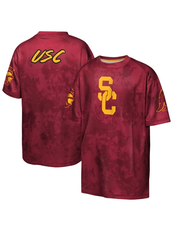 Youth Outerstuff Cardinal USC Trojans Off-Side Sublimated T-Shirt
