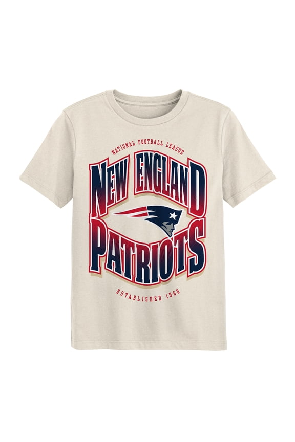 Youth Outerstuff Cream New England Patriots Huddle T-Shirt