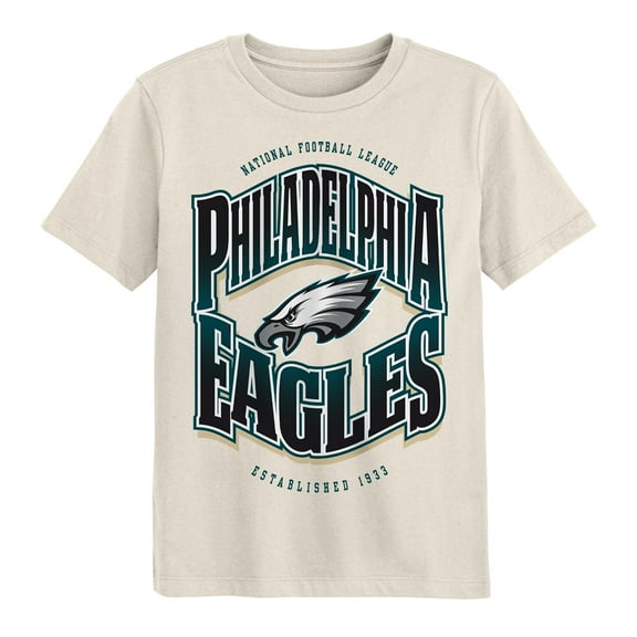 Youth Outerstuff Cream Philadelphia Eagles Huddle T-Shirt