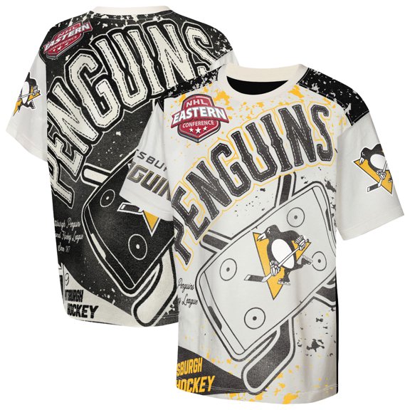 Youth Outerstuff Cream Pittsburgh Penguins Top Player T-Shirt