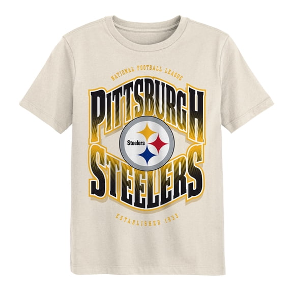 Youth Outerstuff Cream Pittsburgh Steelers Huddle T-Shirt