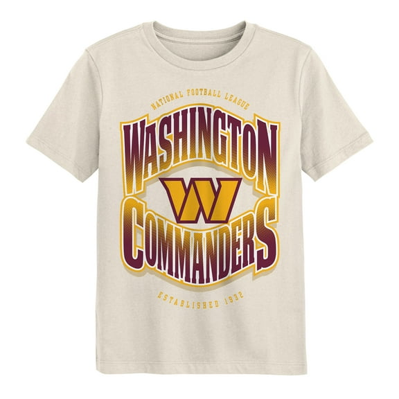 Youth Outerstuff Cream Washington Commanders Huddle T-Shirt