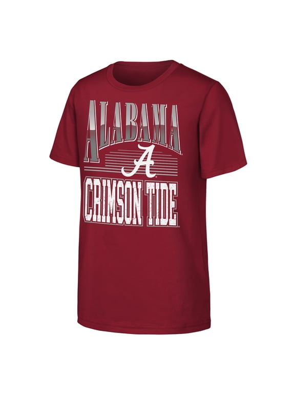 Youth Outerstuff Crimson Alabama Crimson Tide Chrome Header T-Shirt
